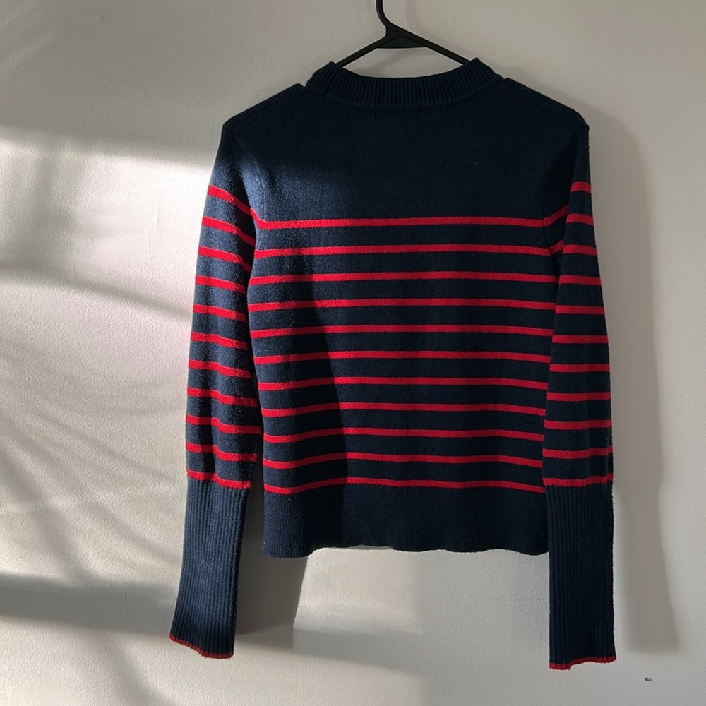 La Ligne blue and red stripe crewneck sweater M - Picture 5 of 7